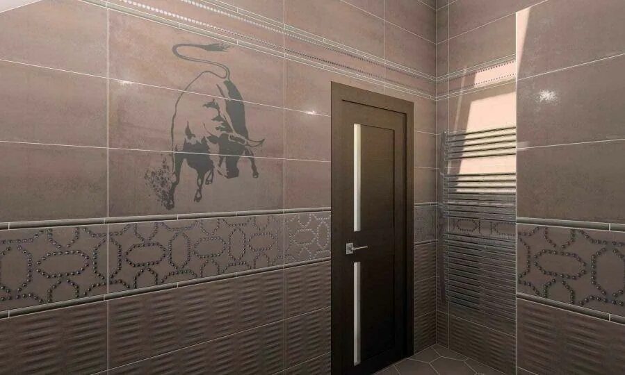 Плитка нижний новгород фото Декор Kerama Marazzi Раваль DC\D08\13062R Коричневый 30x89.5 - купить в Рязани. 