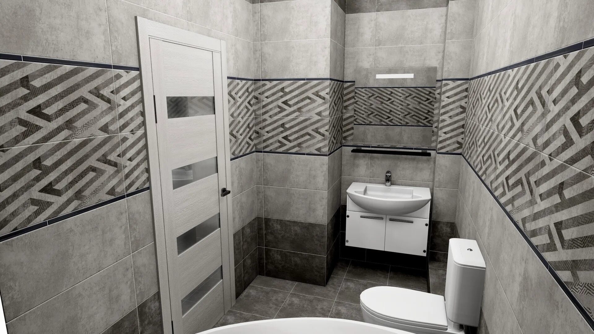 Плитка нью йорк фото Настенная плитка Keramin Нью-йорк 00-001689 30x60см 1.98 м² цвет серый по цене 1