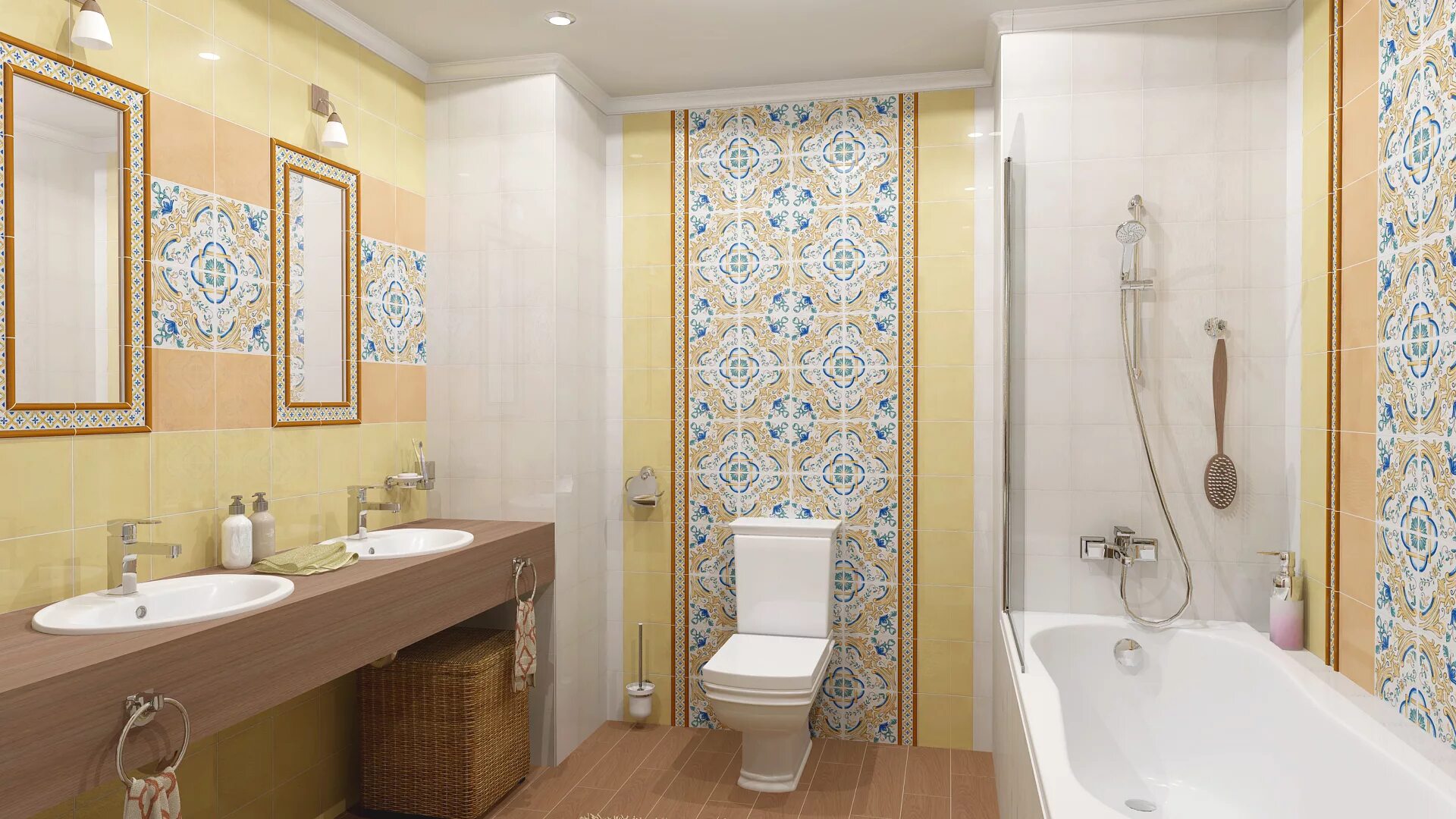 Плитка обои в интерьере Керамическая плитка Капри / Capri от Kerama Marazzi купить в интернет-магазине m