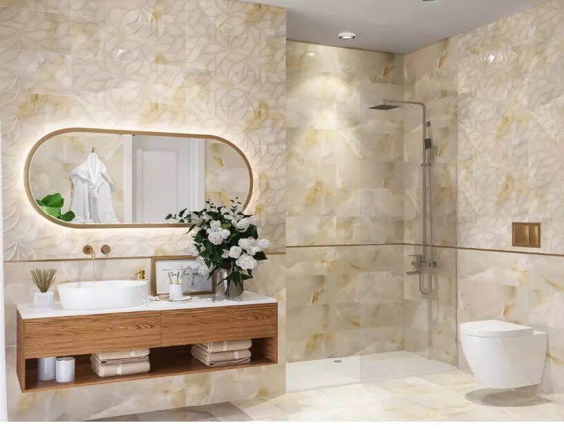 Плитка оникс для ванной комнаты фото Insignia Crysta Bianco Brillo 24.2x70 Eletto Ceramica - Плитка Элетто Керамика И