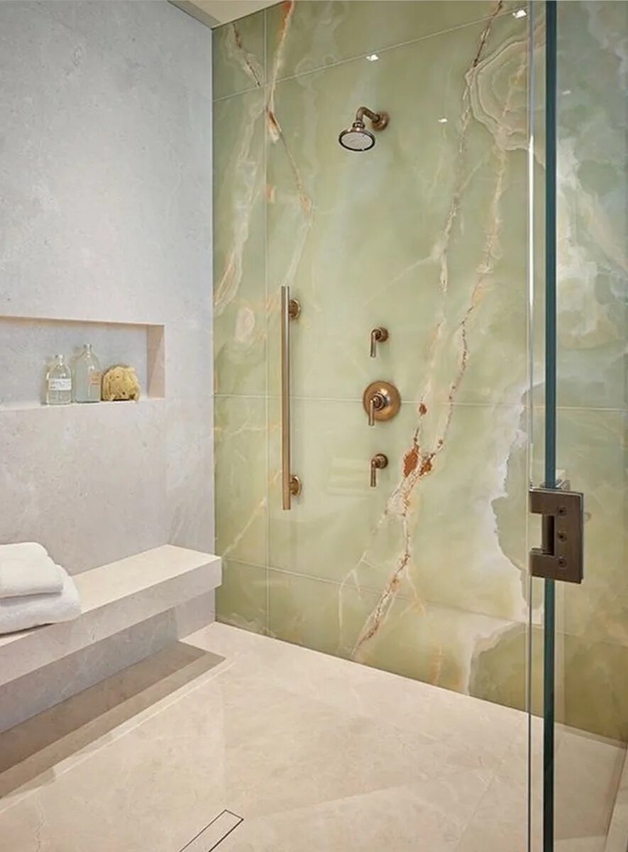 Плитка оникс в интерьере ванной Оникс LIGHT GREEN ONYX (ЛАЙТ ГРИН ОНИКС) - ПАКИСТАН в любых изделиях от производ