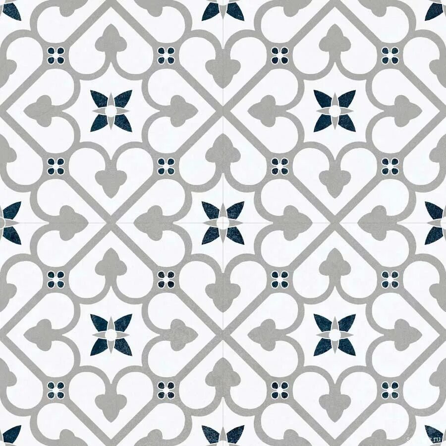 Плитка орнамент фото HALCON HIDRAULICOS BRIGHTON GREY 45X45 по лучшей цене купить в интернет магазине