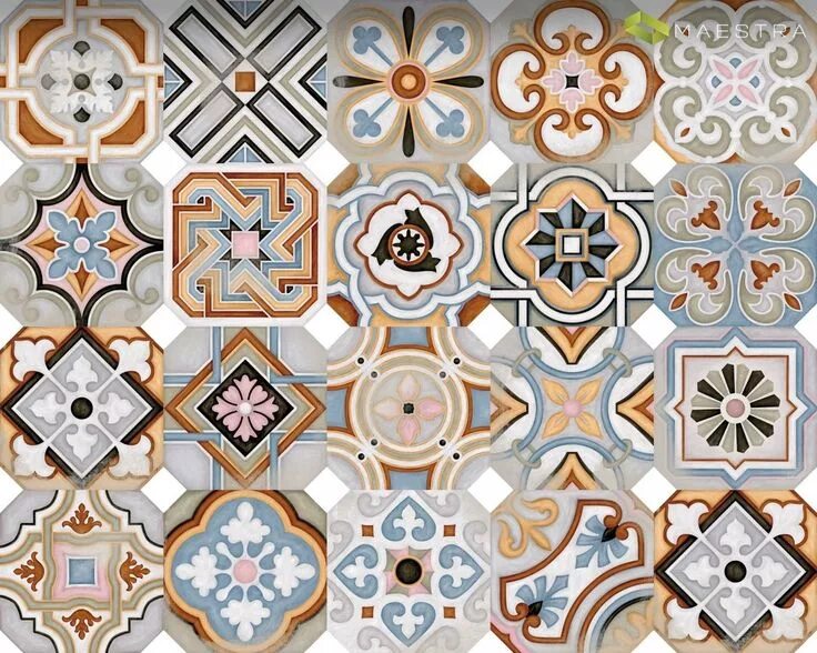 Плитка орнамент фото Mettro Porcelain + Ceramic Tile IDS Ceramic tiles, Multicolour, Porcelain cerami