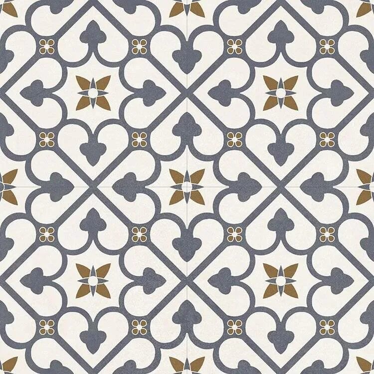 Плитка орнамент фото Керамогранит Halcon Ceramica Hidraulicos Brighton Blue 45x45 - купить за 4756 ру
