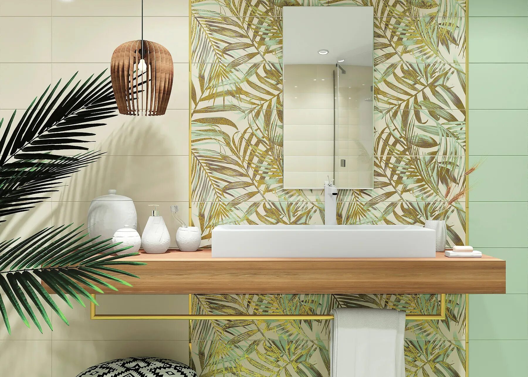 Плитка пальма фото Мозаика AltaCera Palm Mosaic 30.5x30.5 Sugar-эффект DW7MSP01 Керамика России