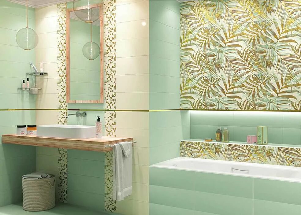 Плитка пальма фото Панно Palm S/3 SW11PLM01 600*600 купить в ТСК "Фристайл"