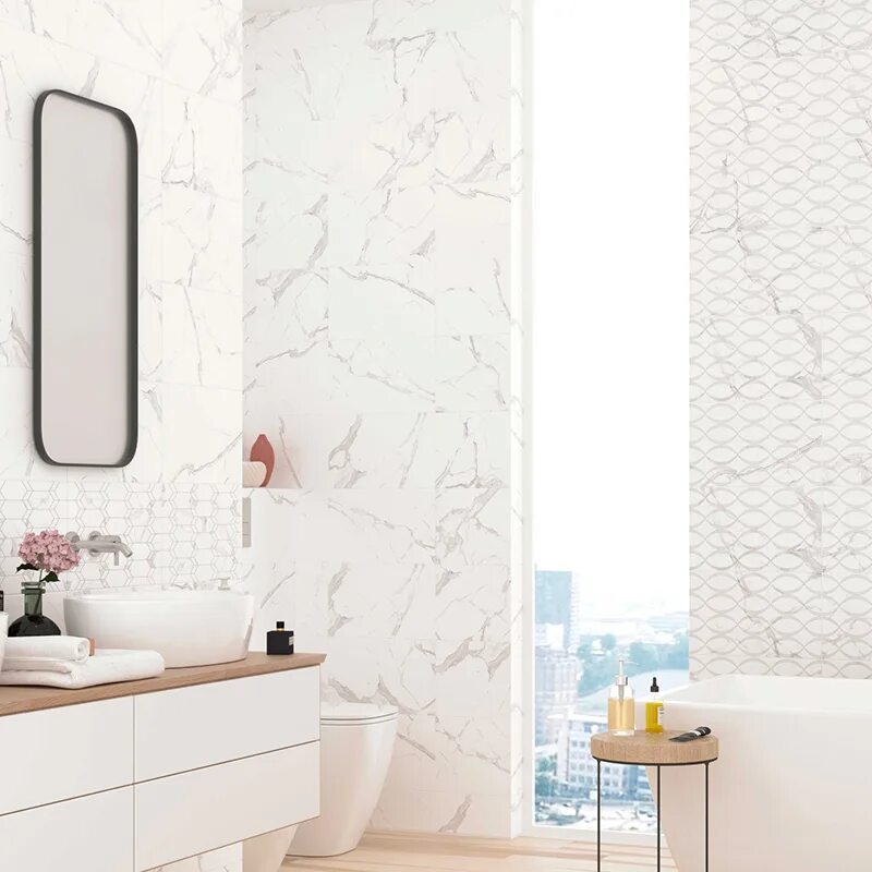 Плитка петрович фото Плитка Creto Lace белый 25х40 керамика белый Упак. 15 шт. 1,5 кв.м. купить по це