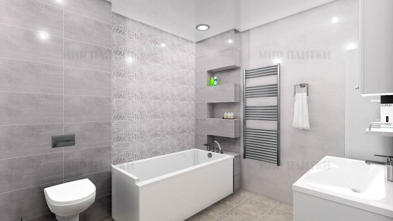 Плитка петрович фото ДИЗАЙН ВАННОЙ КОМНАТЫ "Шерон" 2.7х2.9м