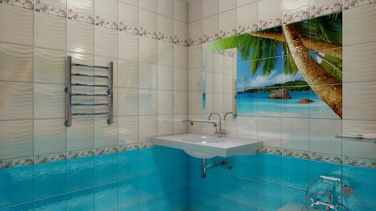 Плитка пластика фото Панели ПВХ 3D "Тропический рай" 250х2700мм