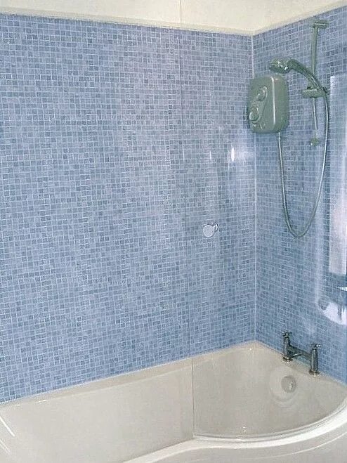 Плитка пластиковая для ванны фото Mosaic Grey Tile Effect Panels from The Bathroom Marquee Master bathroom design,