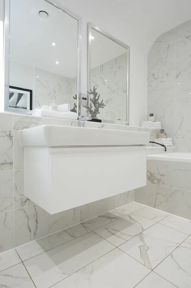 Плитка под белый мрамор фото Minoli Tiles - Project 7 - Evolution Marvel - The charm and the beauty of the ma