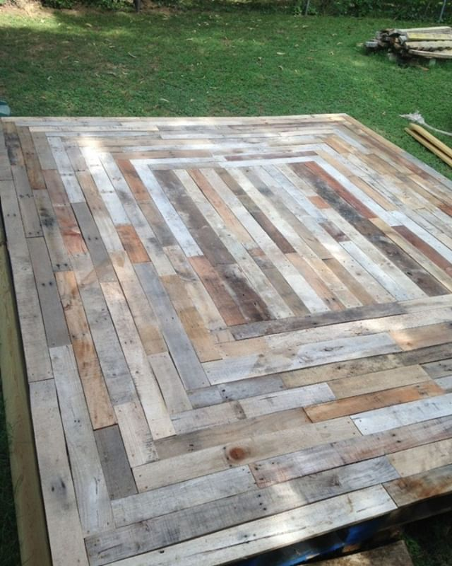 Плитка под беседку своими руками Instagram Diy backyard, Pallet patio decks, Pallet patio