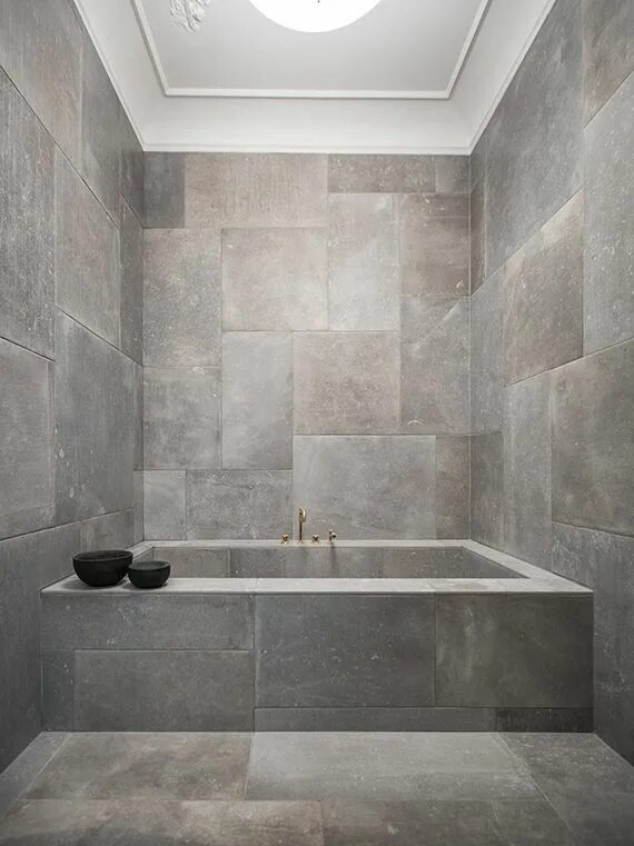 Плитка под бетон в ванной фото Gray minimalistic bathroom Minimalist bathroom design, Minimalist bathroom, Conc