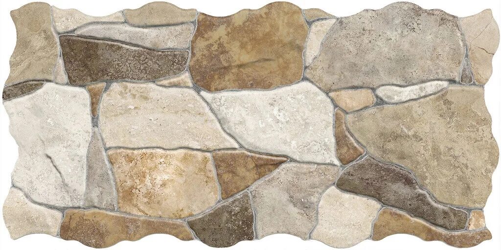 Плитка под камень фото Keros Piedra Mix Керамогранит 23x46 см - купить в Москве "Плитка на дом"