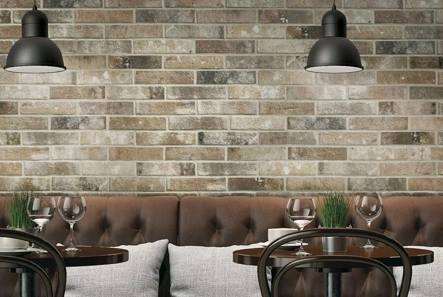 Плитка под кирпич фото Керамогранит 25*6 Charcoal Brick Rondine j85880 195771