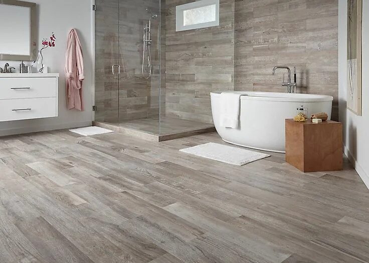 Плитка под ламинат в ванной фото 36" x 6" Farina Bay Oak Porcelain Tile - fullscreen Wood tile bathroom, Wood loo
