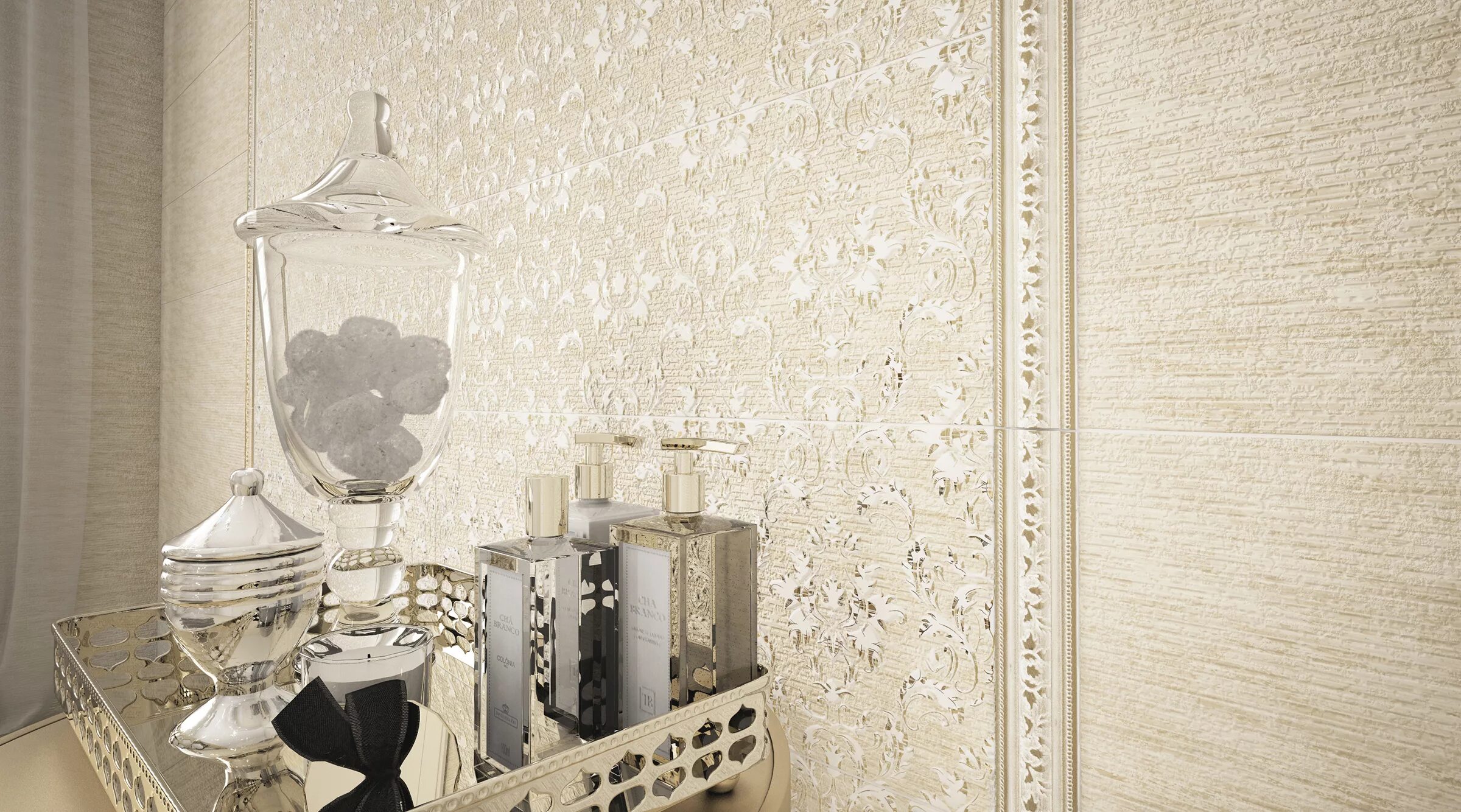 Плитка под обои фото Trevi Beige 5x75 Delacora - Бордюр Делакора Треви Беж бежевый купить в Москве