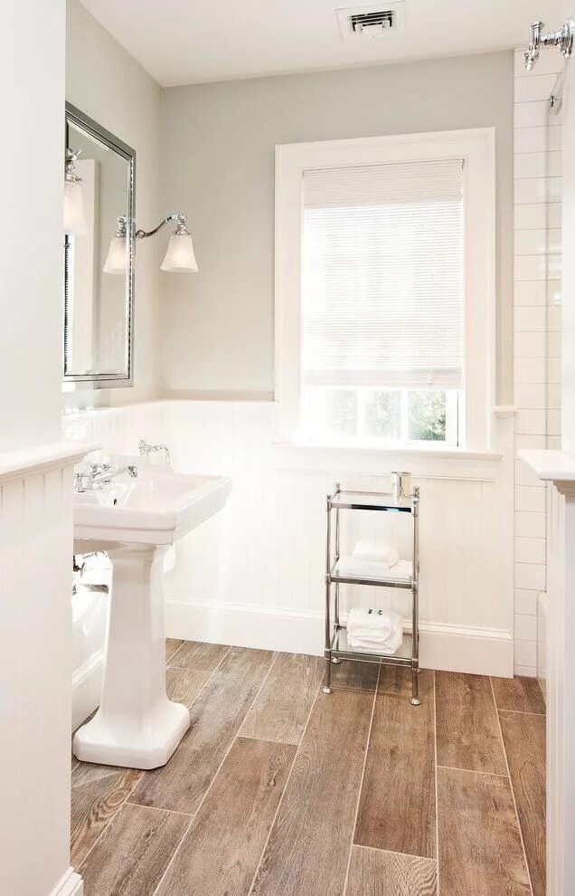 Плитка пол стены фото 21+ Charming Bathroom Wainscoting Ideas for Your Next Project Bathroom wall colo