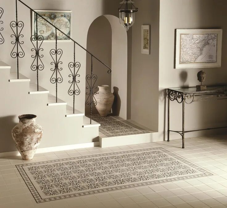 Плитка пол стены фото Romanesque Original Style - Stone, Mosaic and Glass Tiles Entrance hall decor, D