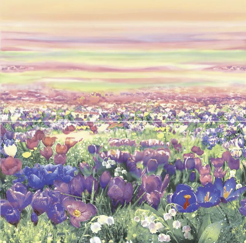 Плитка примавера фото Купить Декор панно настенный (498х500х7,5) Primavera (компл. - 2шт) PWU09PRM2 (A