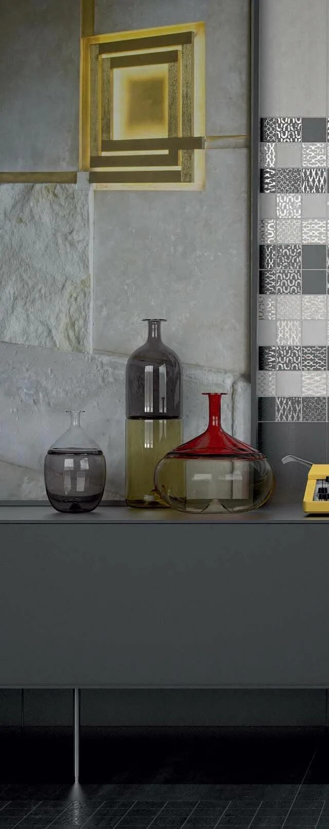 Плитка про дабл в интерьере KERAMA MARAZZI Декор Про Дабл светлый беж мозаичный 30х30 00-00112057 - купить в