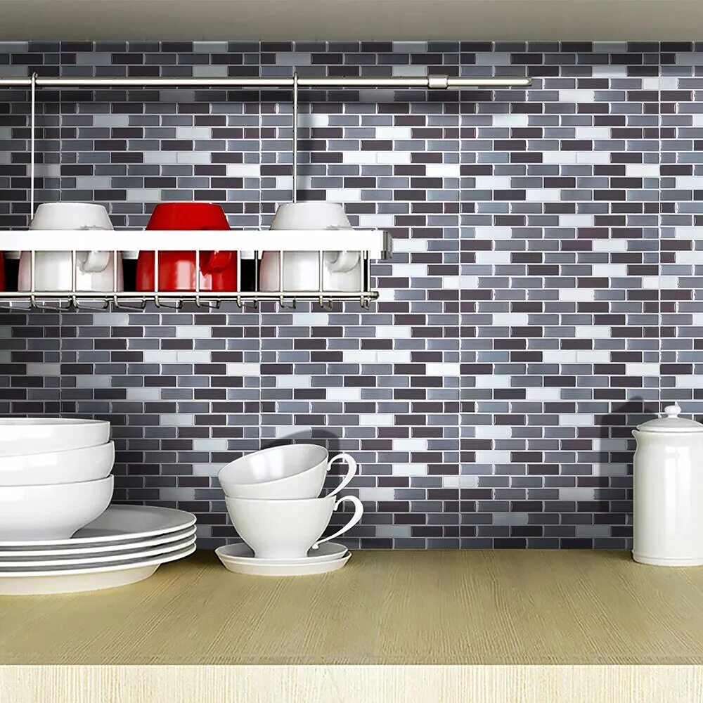 Плитка пвх для стен кухни фото 3D Новый DIY кухня мозаика плитка обои наклейки на стену домашний Декор - Отзывы