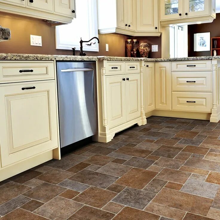 Плитка пвх кухня фото Shop IVC 13.167-ft W Catalina 947 Stone Low-Gloss Finish Sheet Vinyl at Lowes.co