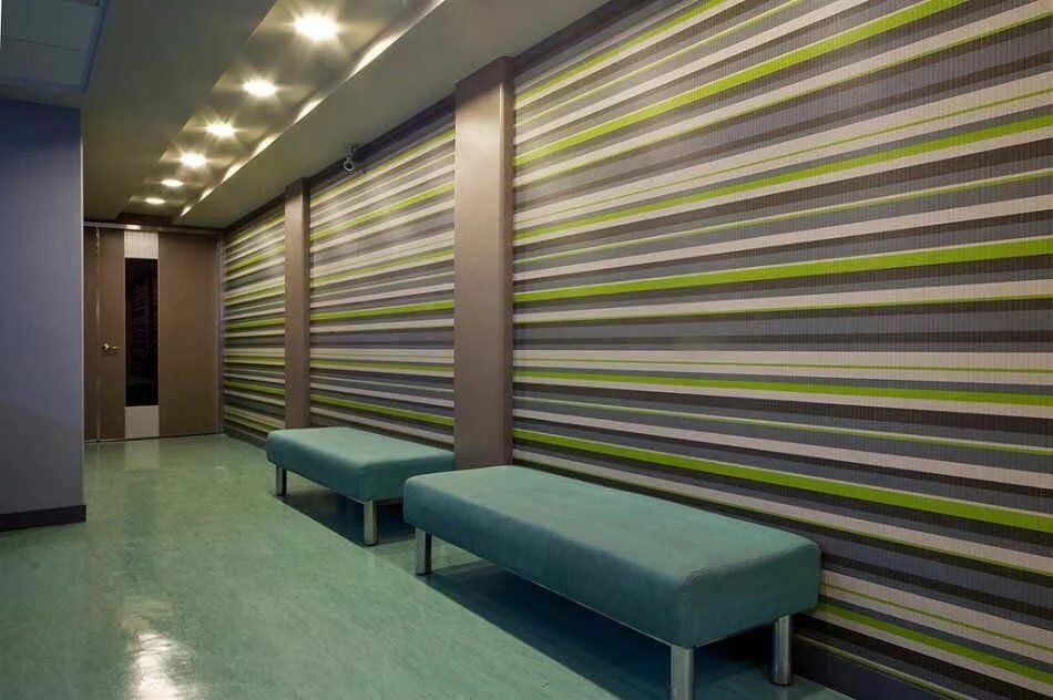Плитка пвх на стенах в интерьере Плетёные виниловые обои Hoffmann WALLS ECO-21008