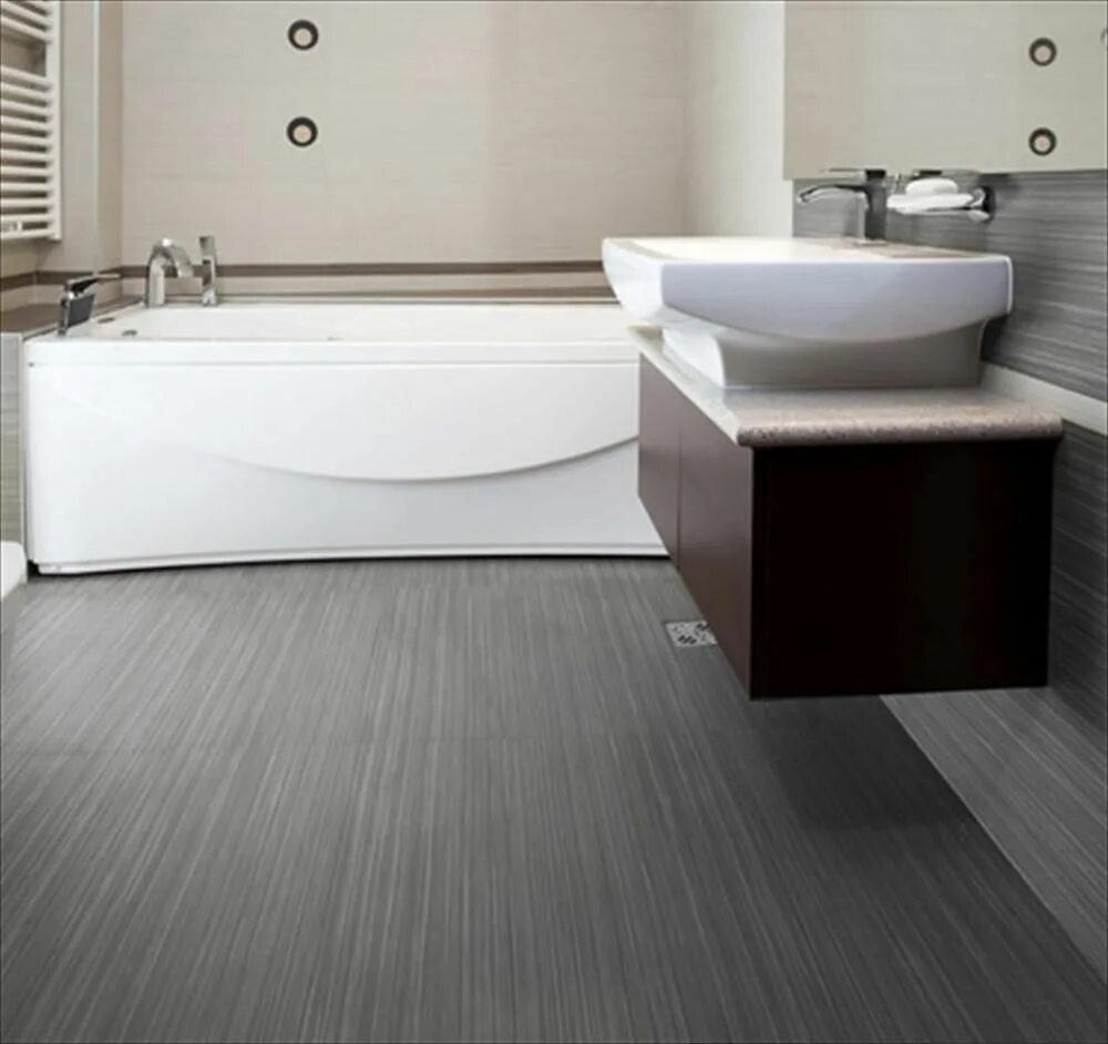 Плитка пвх в ванной фото Salerno Porcelain Tile - Moderna Collection Vinyl tile flooring, Bathroom floori