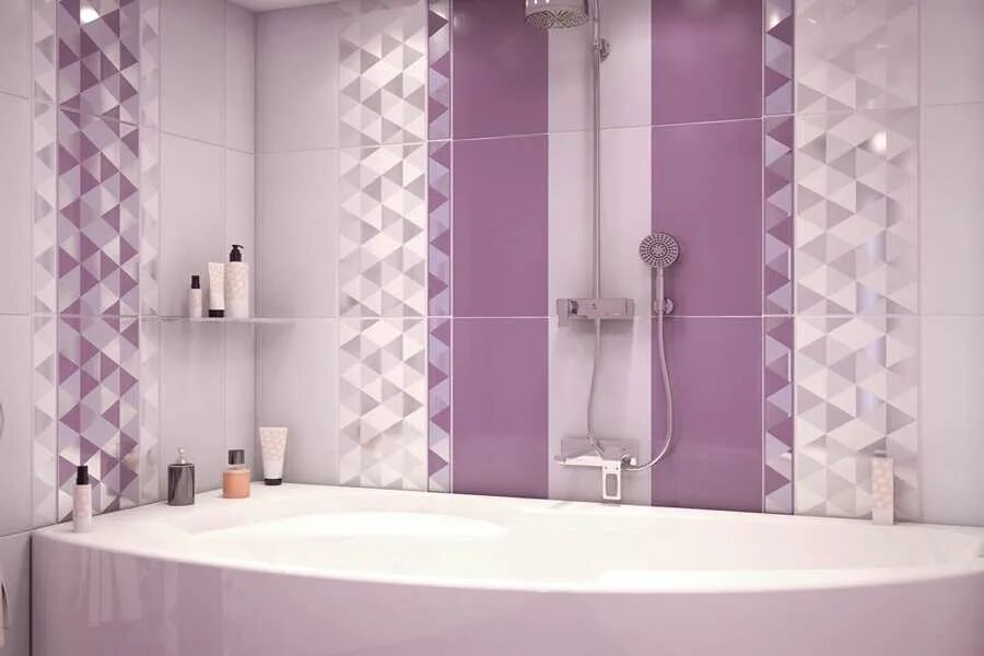 Плитка расцветки фото Декор настенный Geometrica Malva DW9GEO22 249*500 купить в ТСК "Фристайл"