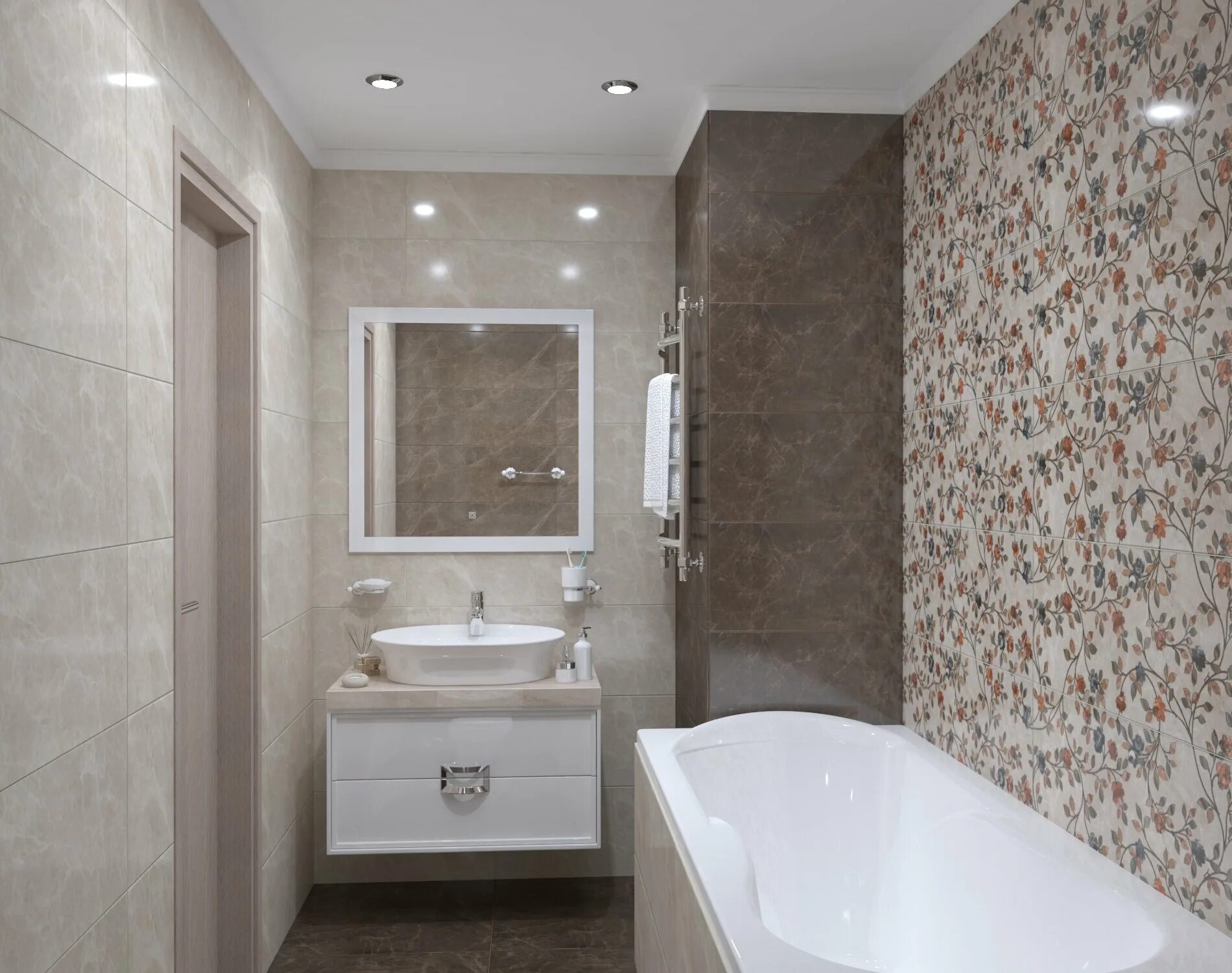 Плитка реальные фото Дизайн-проект из плитки и керамогранита Kerama Marazzi Гран-Виа - интернет-магаз