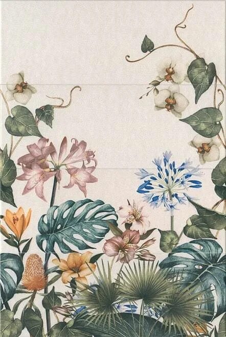 Плитка с рисунком фото HGD/A352/4x/15061 Панно Зимний сад 60*40 - купить в фирменном магазине KERAMA MA