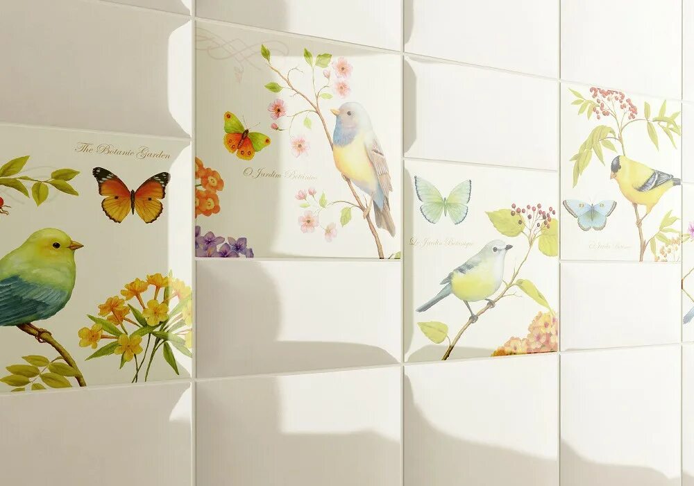 Плитка с рисунком фото Купить керамическую плитку Amadis BOTANIC GARDEN COLLECTION в Екатеринбурге