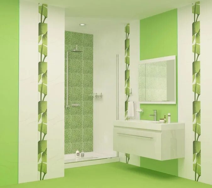 Плитка салатовая фото Плитка для ванной Lars Green Россия - купить в салоне KOTTo Design