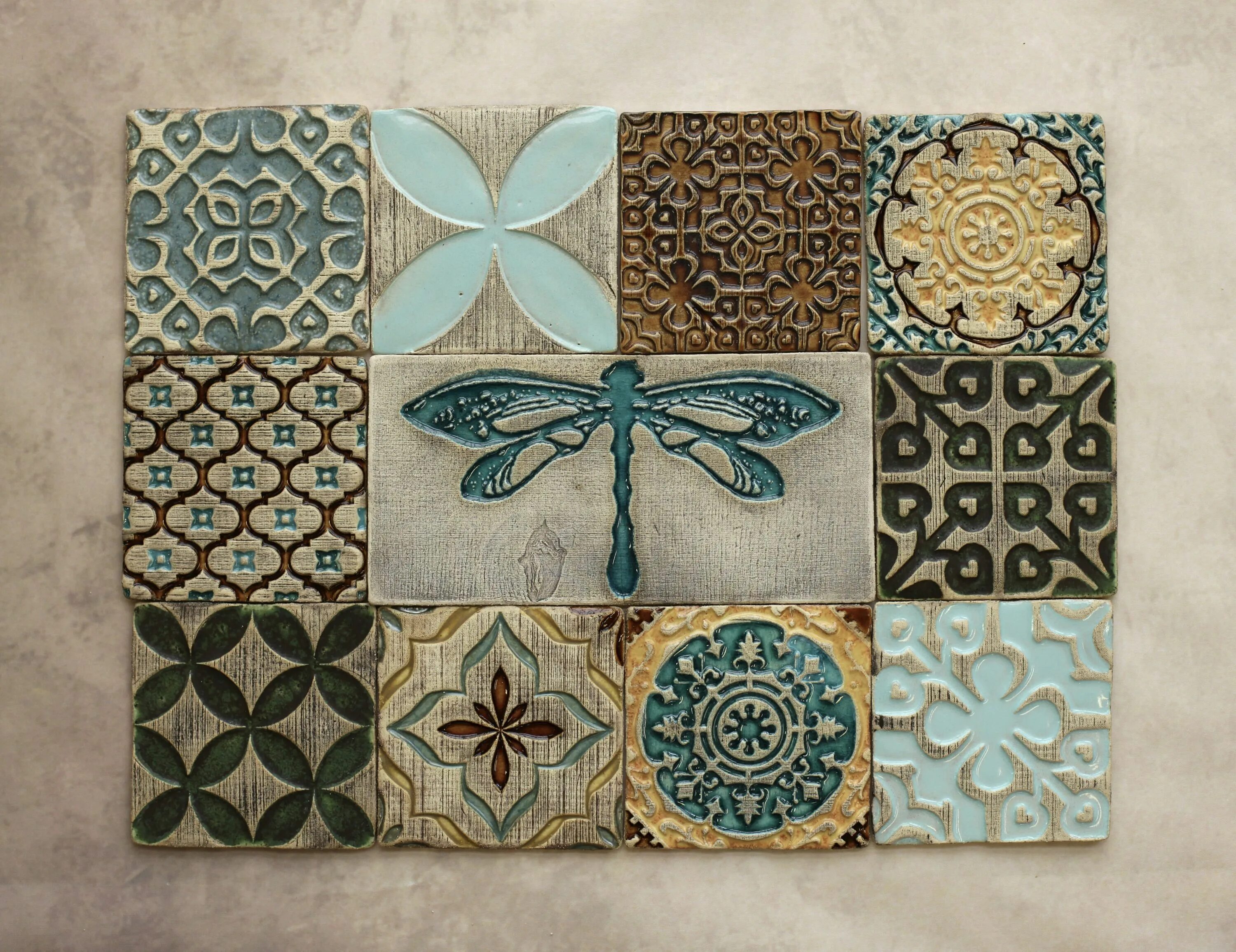 Плитка самоделка Handmade Ceramic Rustic Tiles for Kitchen/Bathroom Backsplash - Etsy France Cerá