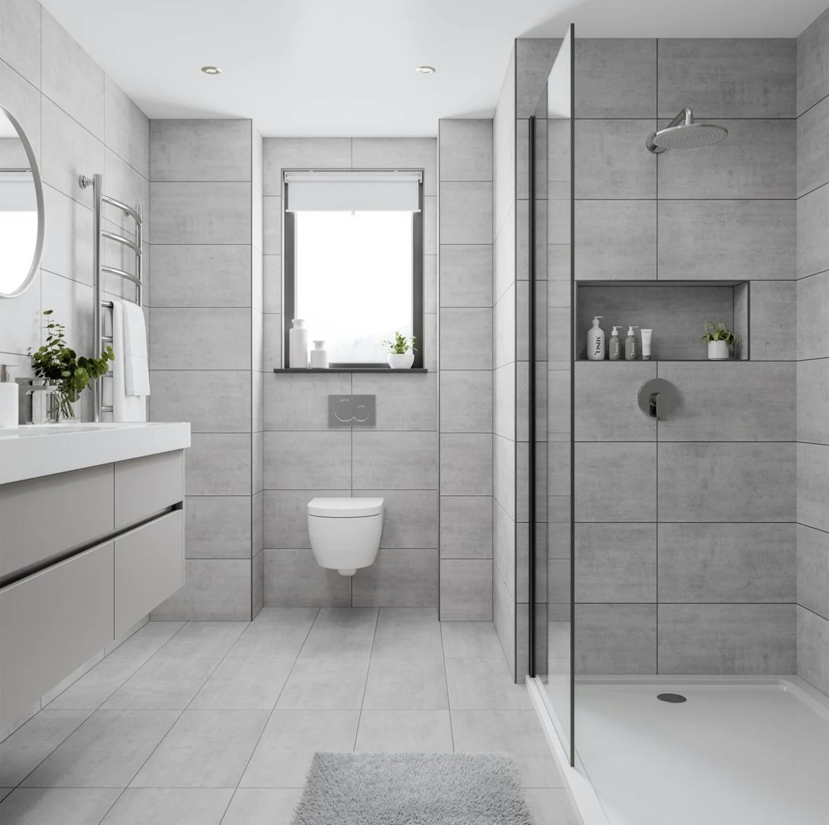 Плитка серого цвета в интерьере Pin on House Grey bathrooms designs, Bathroom tile designs, Bathroom interior de