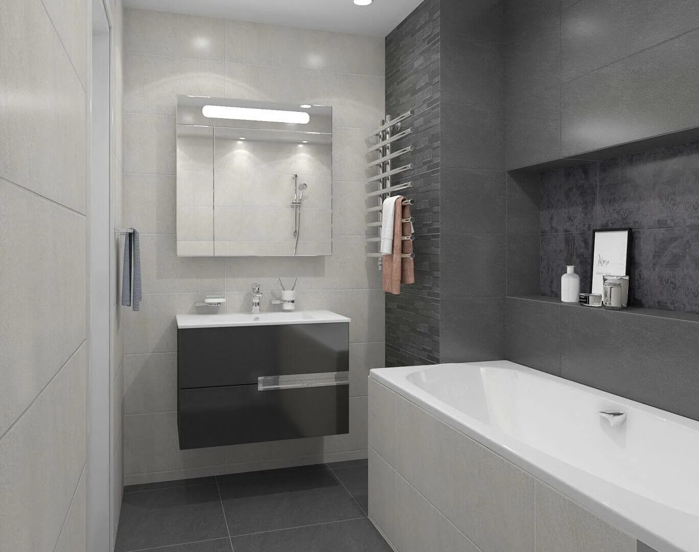 Плитка серого цвета в интерьере Плитка Гренель Kerama Marazzi купить в Москве - низкие цены за м2, каталог, фото