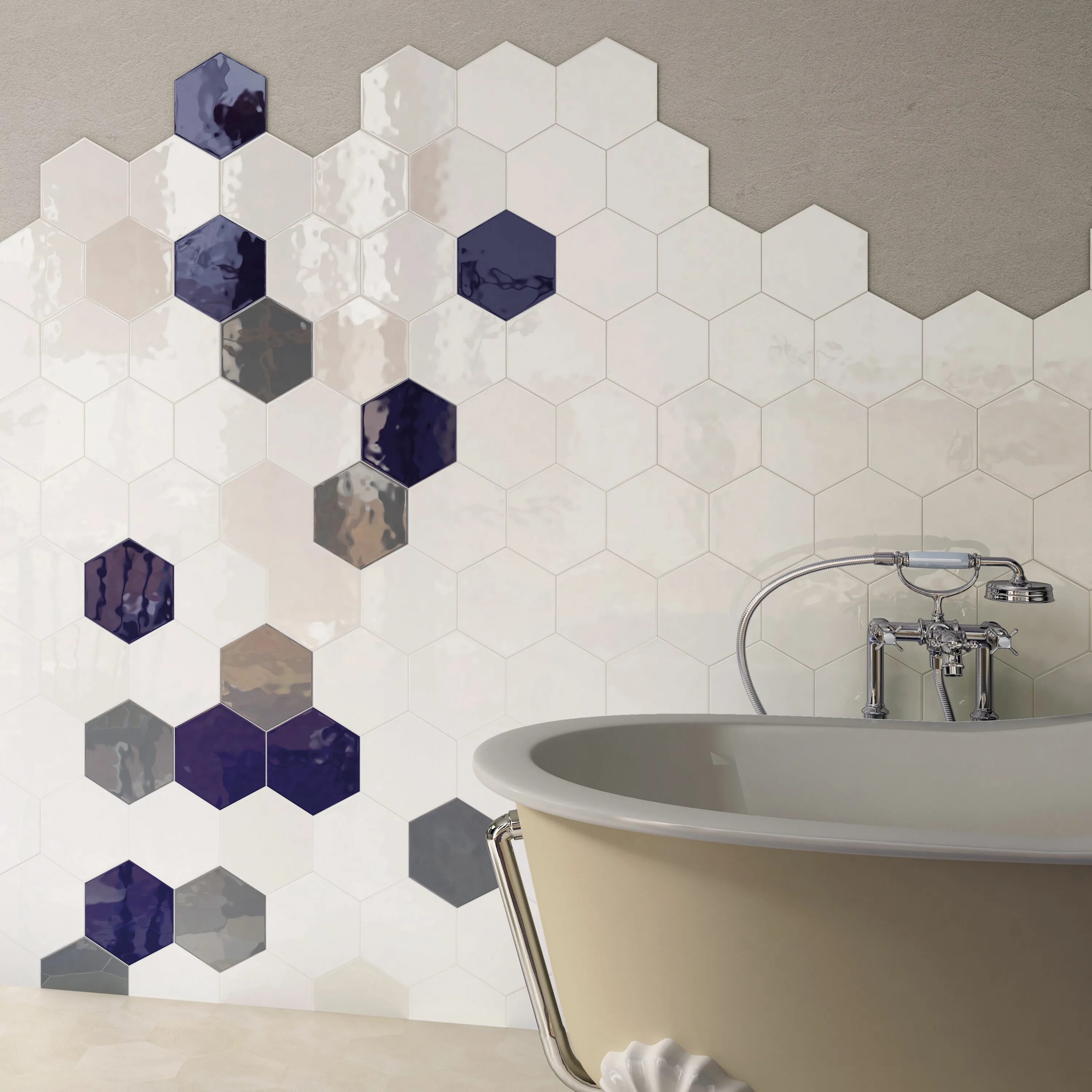 Плитка соты для ванной в интерьере powder room floor? Ceramic wall tiles, Wall tiles, Bathroom inspiration