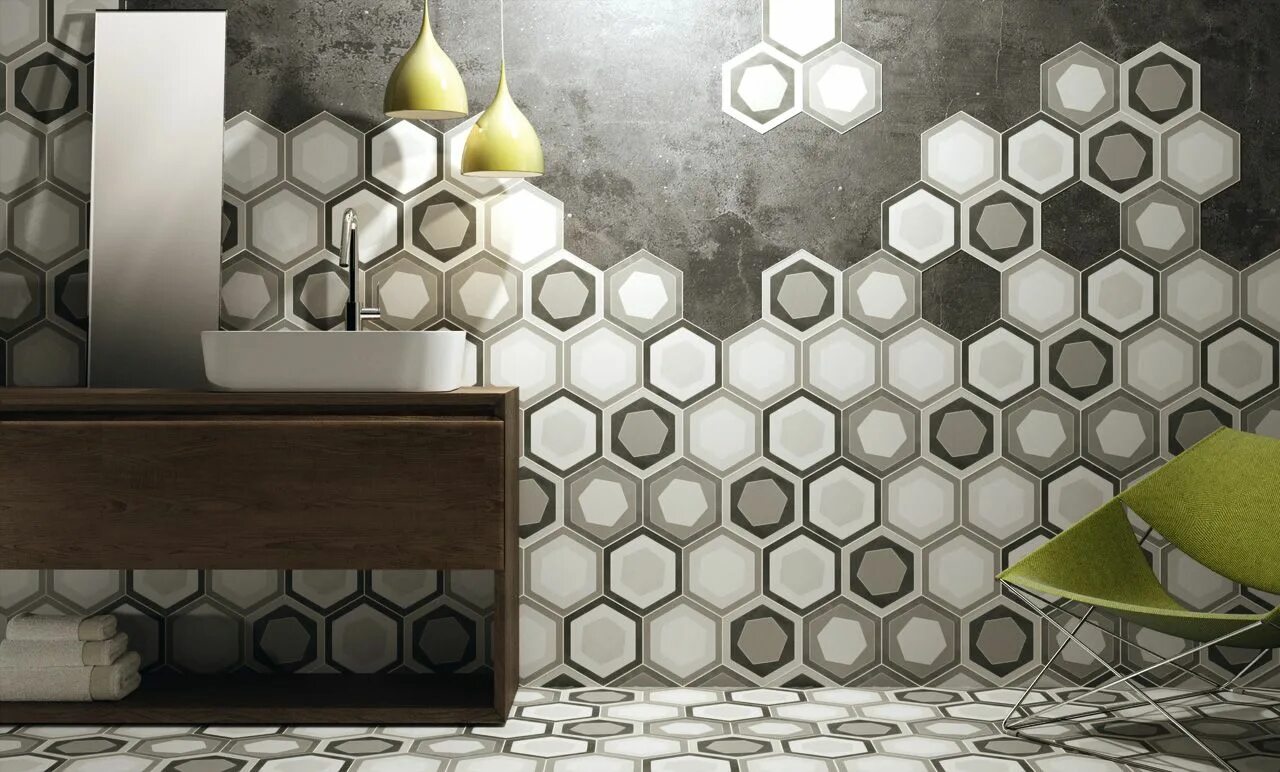 Плитка соты фото Portada - FANAL Tuile hexagonale, Idées de salle de bain, Tuile