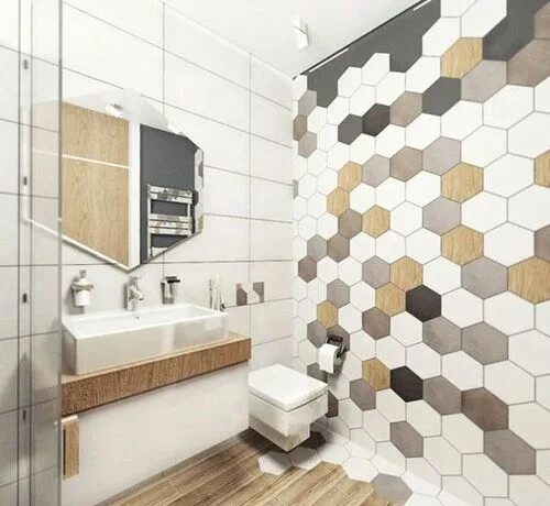 Плитка соты фото Tendances carrelage 2024 : découvrez les 13 incontournables Modernes badezimmerd