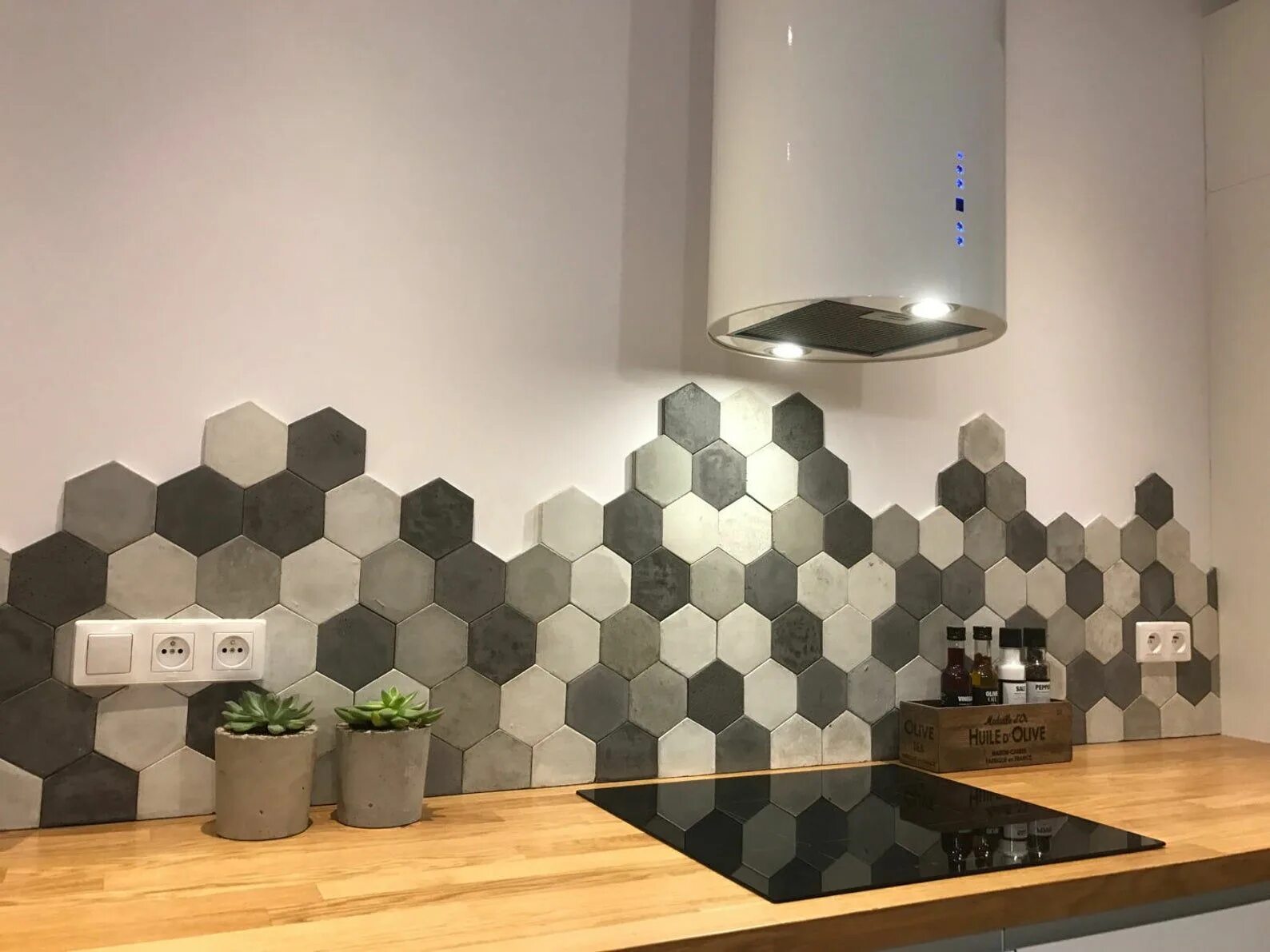 Плитка соты фото KB2 Sample of Gray Mix Concrete Hexagon Tiles 4pcs - Etsy Hexagon tiles, Hexagon