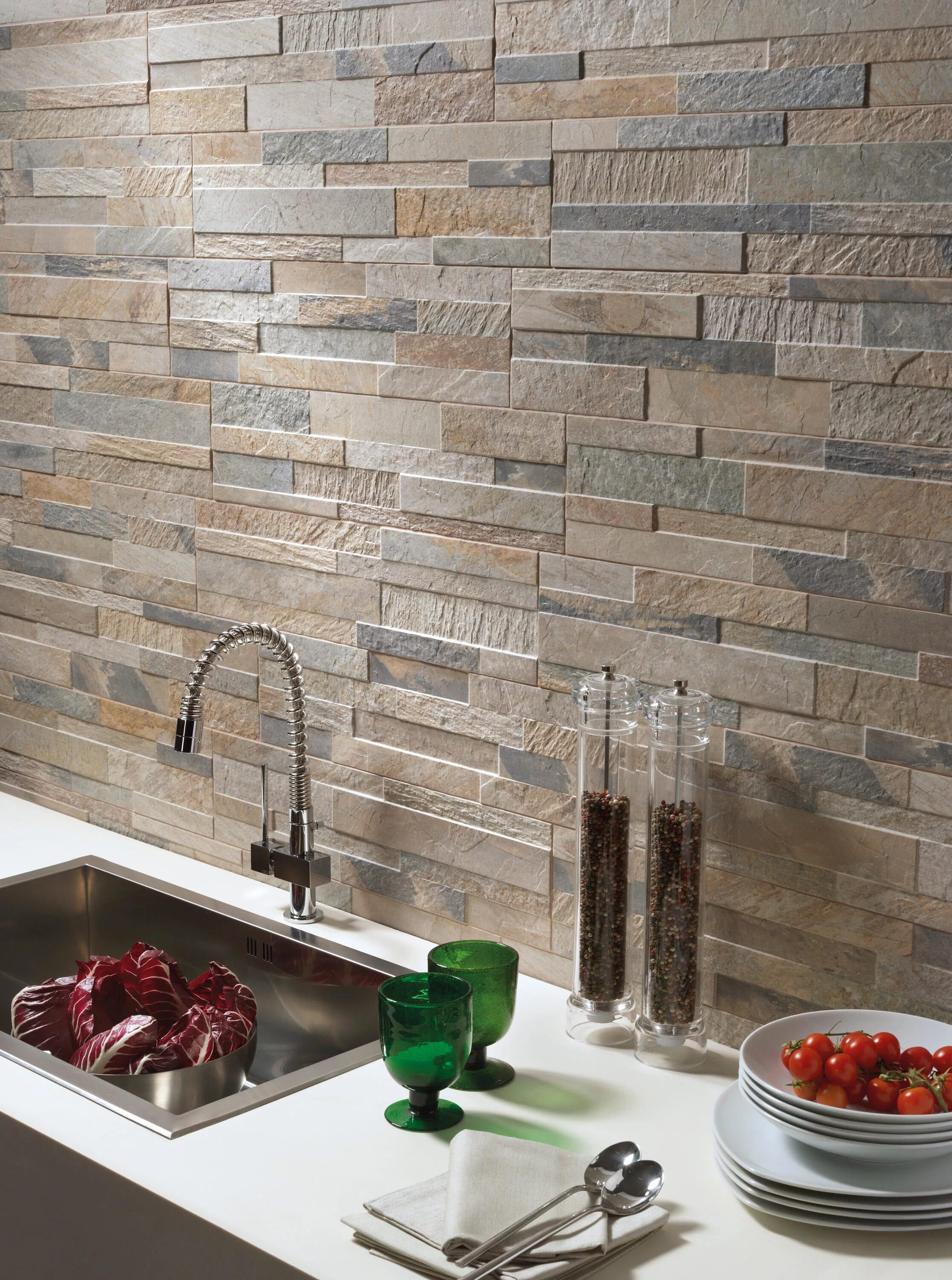 Плитка стена в интерьере CUBICS GREY - Ceramic tiles from Rondine Architonic