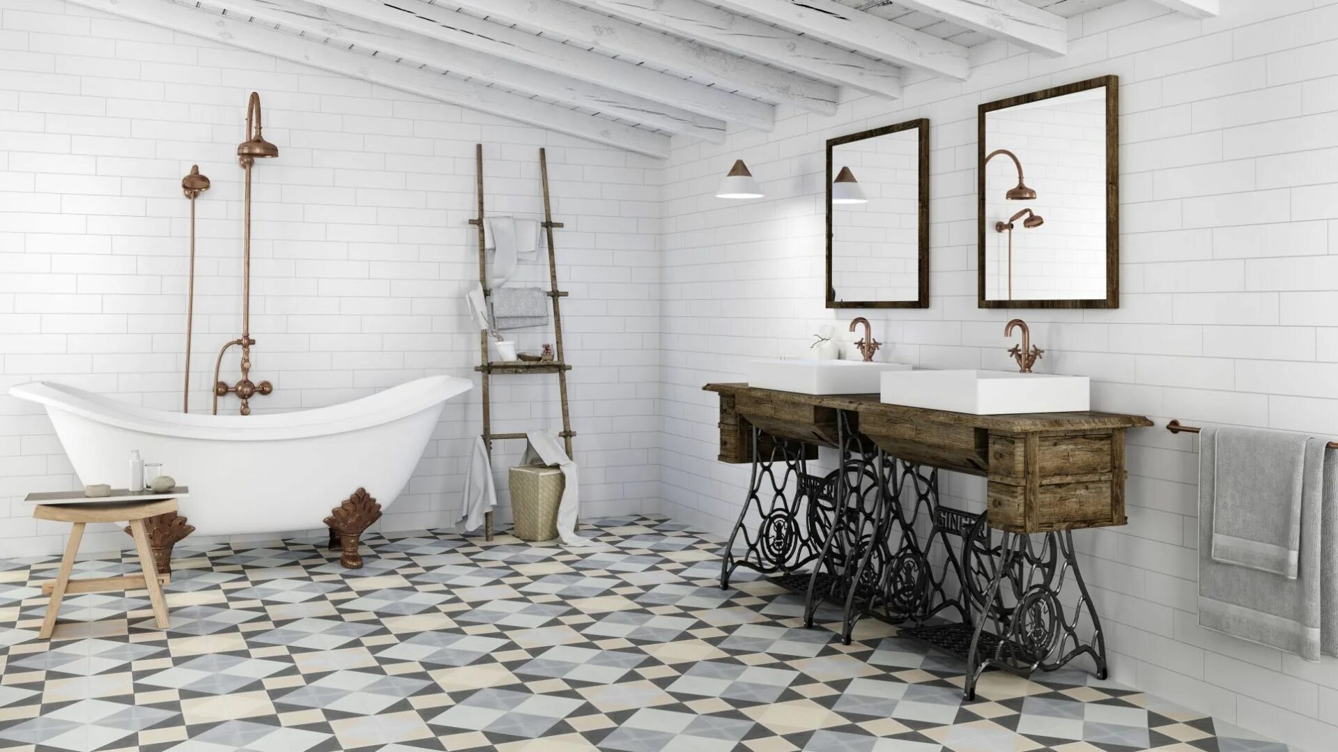Плитка стиль фото Płytki do łazienki: zobacz 20 pięknych kolekcji Black and white tiles bathroom, 