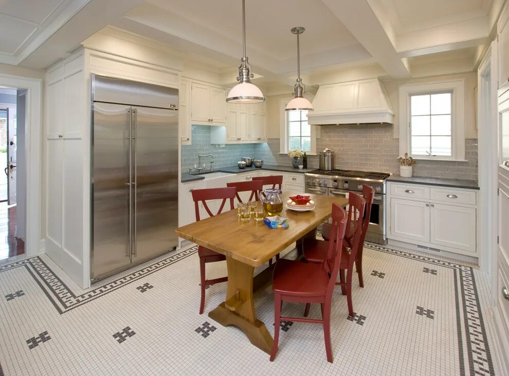 Плитка столовая фото Period Kitchen Renovation in Historic Montrose Neighborhood, South Orange, NJ - 