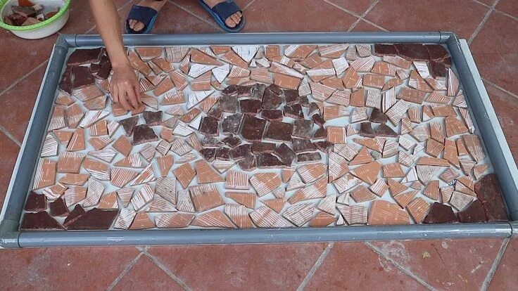 Плитка своими руками фото Pin on Muebles para terrazas