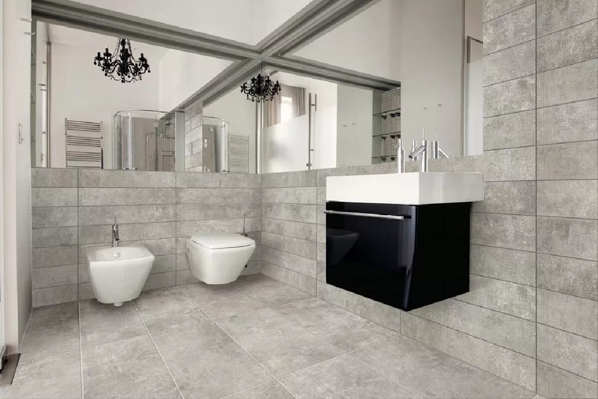 Плитка цемент фото Loft Grey Matt 90x90 ITC - Керамогранит Айтиси Лофт Грэй Матт серый купить в Мос