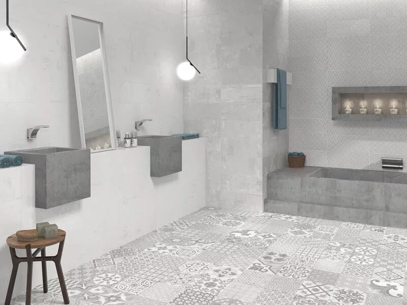 Плитка цемент фото Vernissage Perla 20x50 Azulejos Sanchis - Плитка Азулеос Санчис Вернисаж Перла с