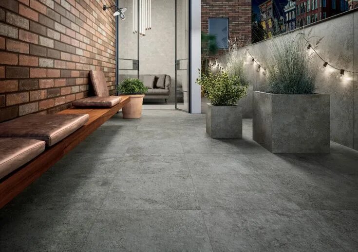 Плитка цемент фото Porcelain Tiles Mandarin Stone Tuinplanten