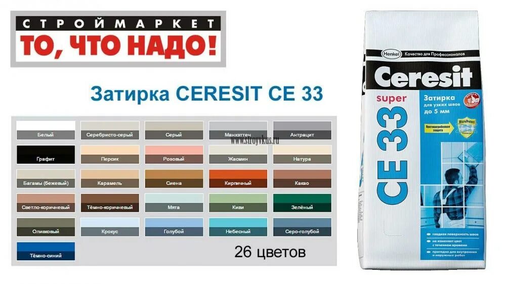 Плитка церезит фото Ceresit CE 33 Comfort Затирка для узких швов до 6 мм купить по цене 6310 руб в С