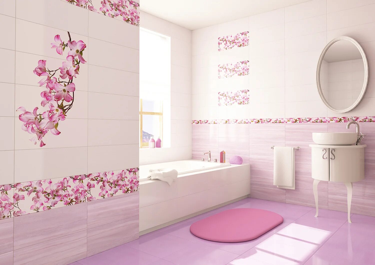 Плитка цветок фото Панно Flores-3 50x60 плитка Cerrol, Польша - купить в интернет-магазине